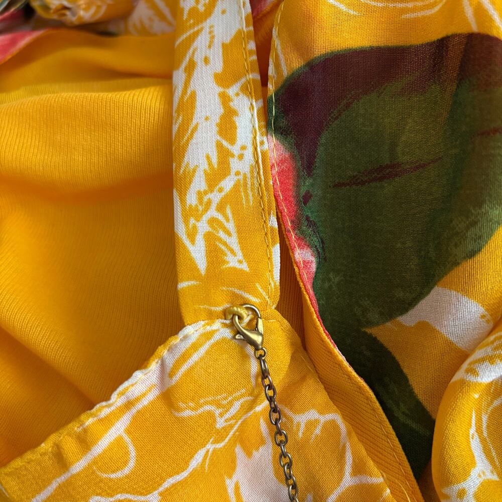 Unique Spectrum sunshine floral flowy tank top asymetrical hi low 2x plus - Picture 13 of 15